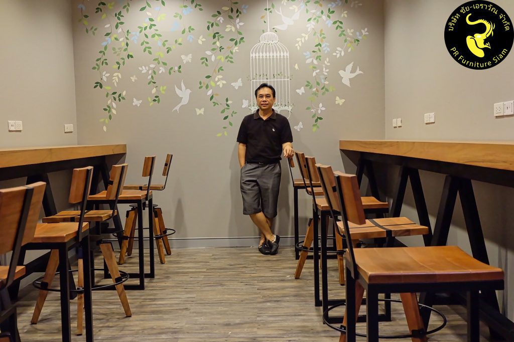 รีวิวลูกค้า เก้าอี้บาร์ไม้สักในร้าน