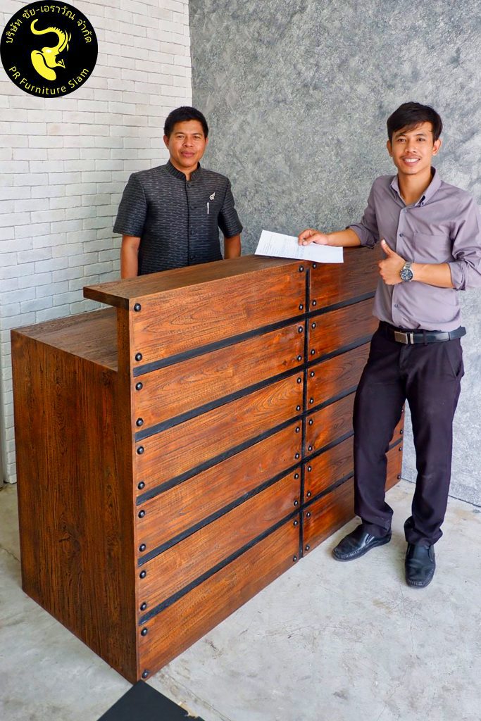 รีวิวลูกค้า เคาน์เตอร์บาร์ไม้สัก ระแนง