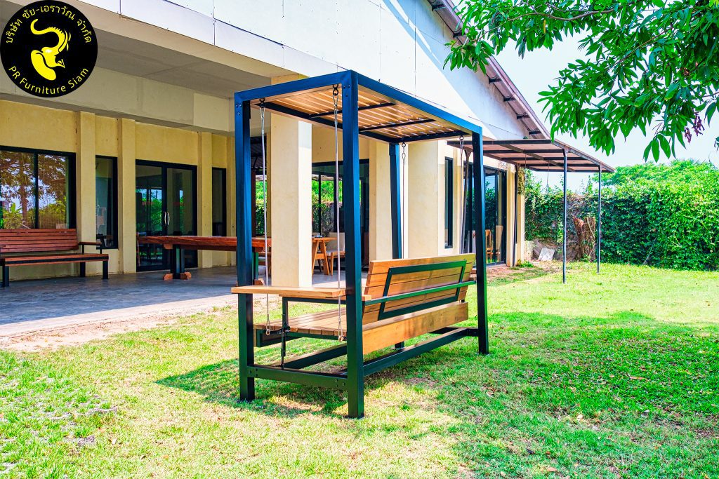 ชิงช้าไม้สัก หลังคาไม้ระแนง (5) ภาพตัวอย่างชิงช้าไม้สั่งทำ