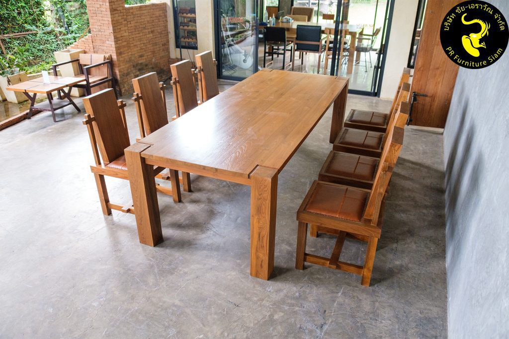 โต๊ะกินข้าวไม้สัก 8 ที่นั่ง,โต๊ะกินข้าวไม้,โต๊ะกินข้าวไม้สัก,โต๊ะกินข้าวไม้สักโมเดิร์น,โต๊ะไม้กินข้าว,โต๊ะกินข้าวไม้ modern