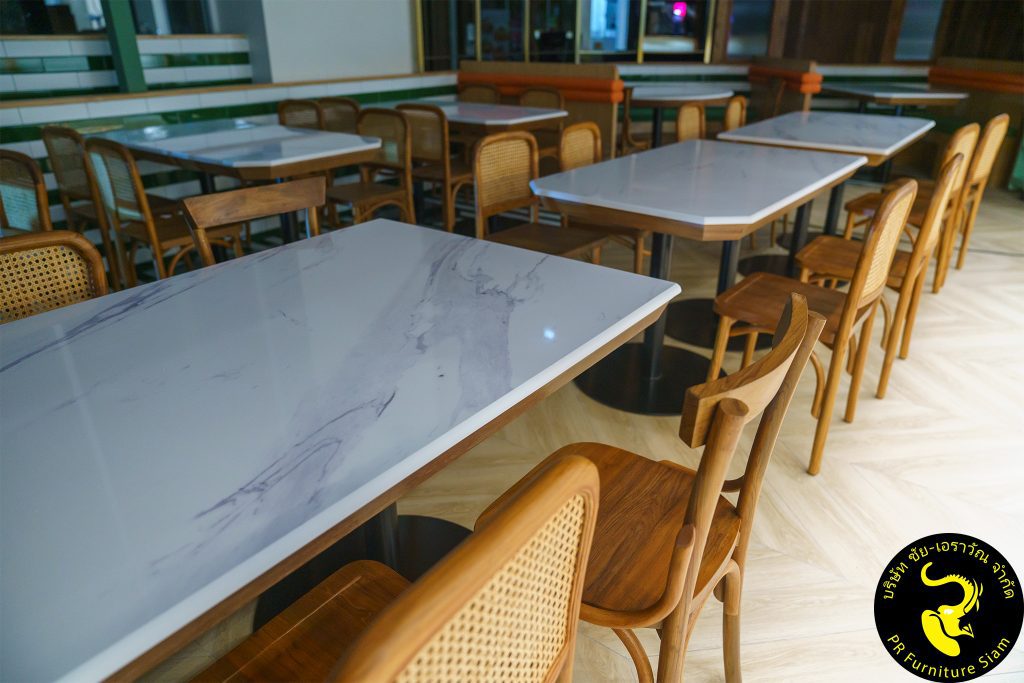 ชุดโต๊ะไม้ร้านอาหารสำหรับร้านอาหาร OHKAJHU 26 ชุด Design Village