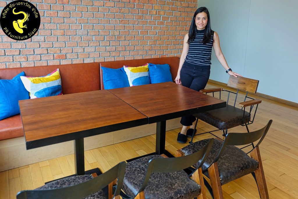 รับทําโต๊ะตามแบบ รับทำโต๊ะไม้:  โต๊ะไม้สักขาเหล็ก พร้อม เก้าอี้ไม้สัก สวยๆ สั่งทำตามแบบ
